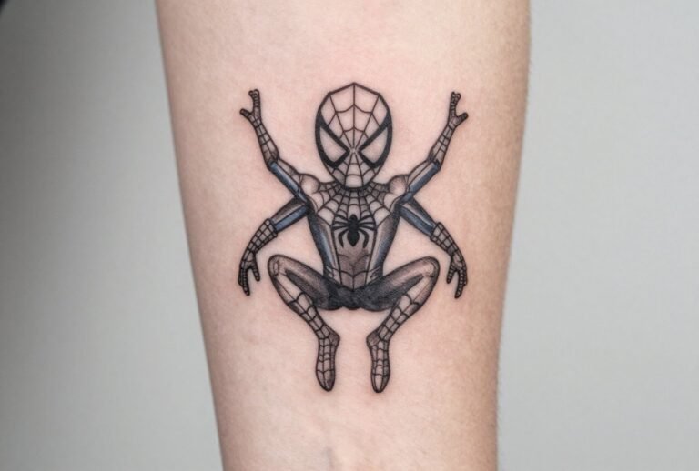 Minimalist Spiderman Tattoo Ideas