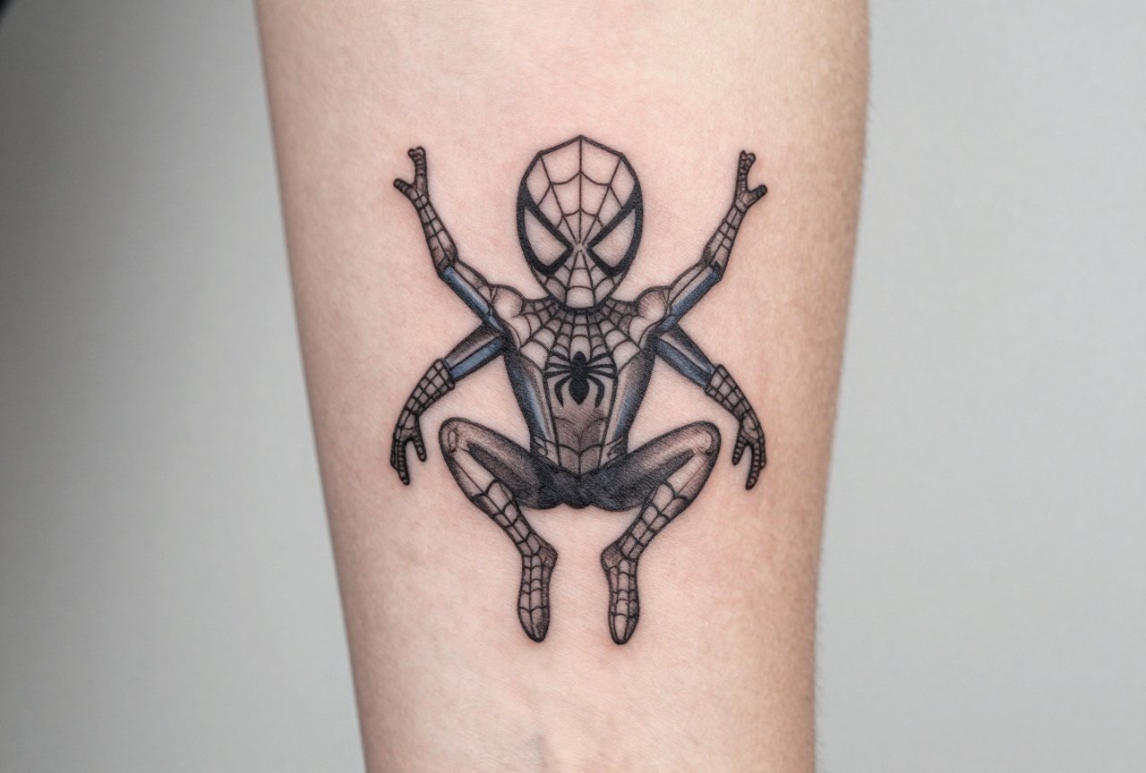 Minimalist Spiderman Tattoo Ideas