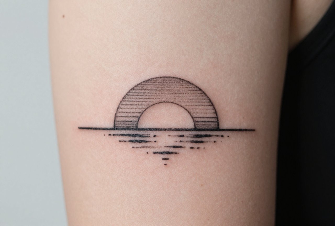Minimalist Sunset Tattoo Ideas