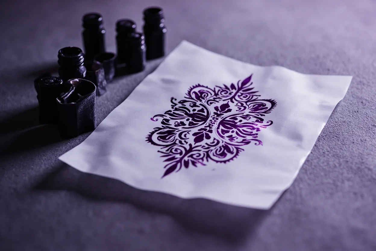 Ornamental tattoo stencil symmetry