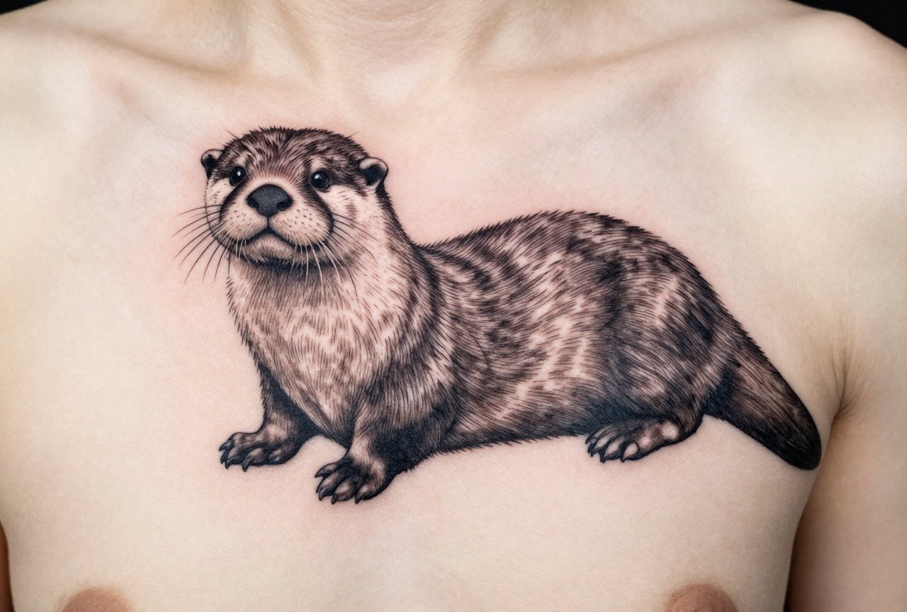 Otter Tattoo Meaning: Playfulness, Family & Resilience