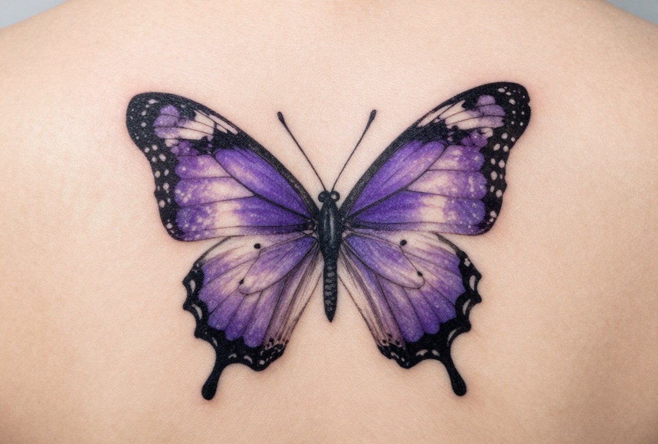 Purple Butterfly Tattoo Meaning: Transformation & Spirit
