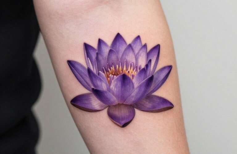 Purple Lotus Flower Tattoo Meaning: Spirituality & Ink