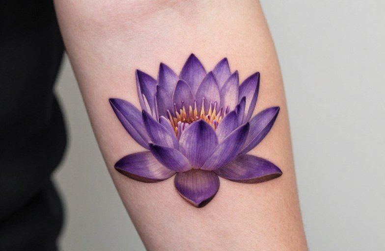 Purple Lotus Flower Tattoo Meaning: Spirituality & Ink