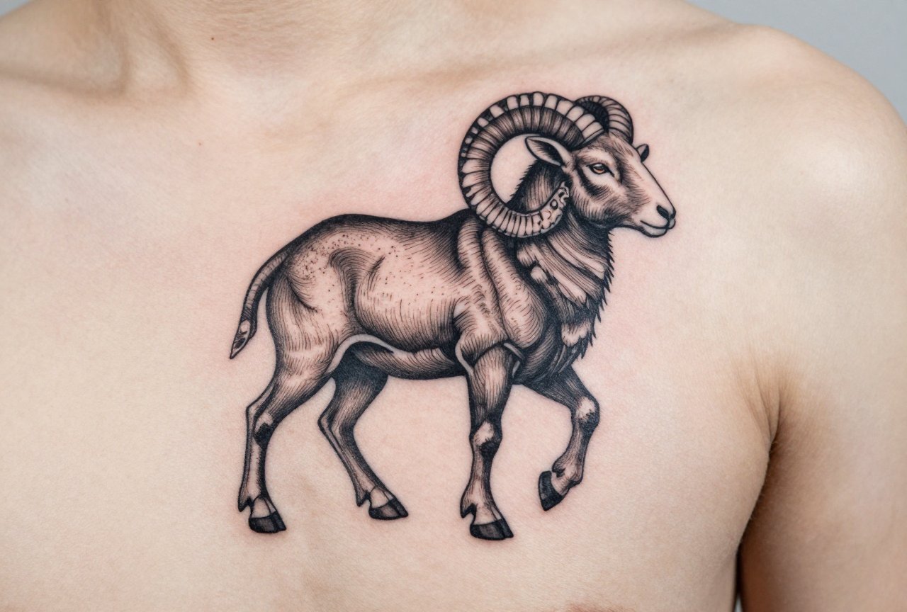 Ram Tattoo Meaning: Strength, Leadership & Aries Symbolism