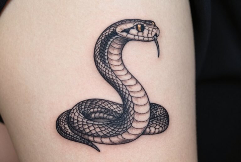 Rattlesnake Tattoo Meaning: Danger, Protection & Rebirth