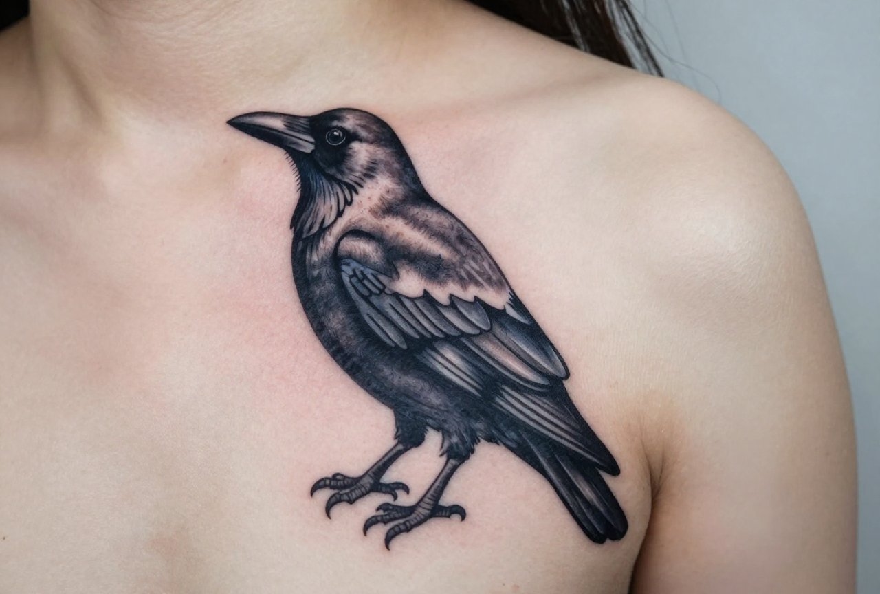 Realistic Crow Tattoos: Complete Style Guide