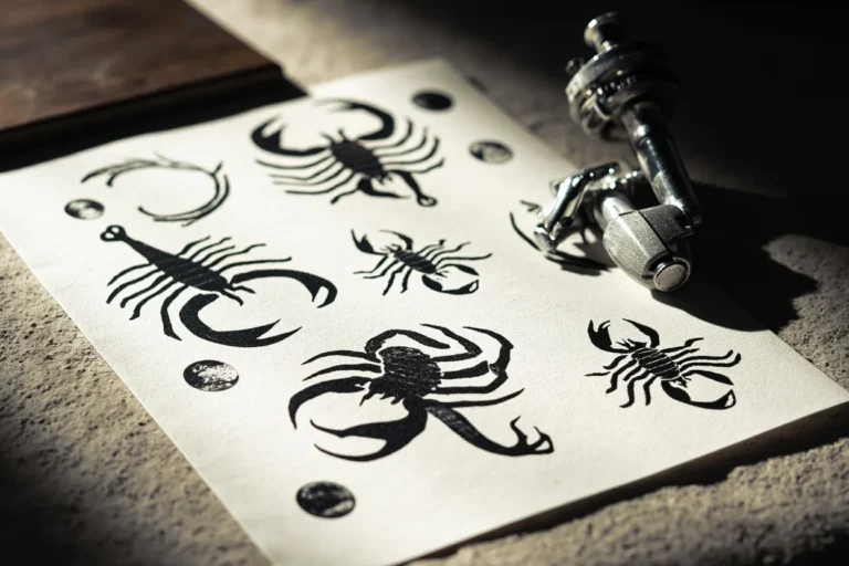 Scorpion tattoo meaning defense and desert flash sheet