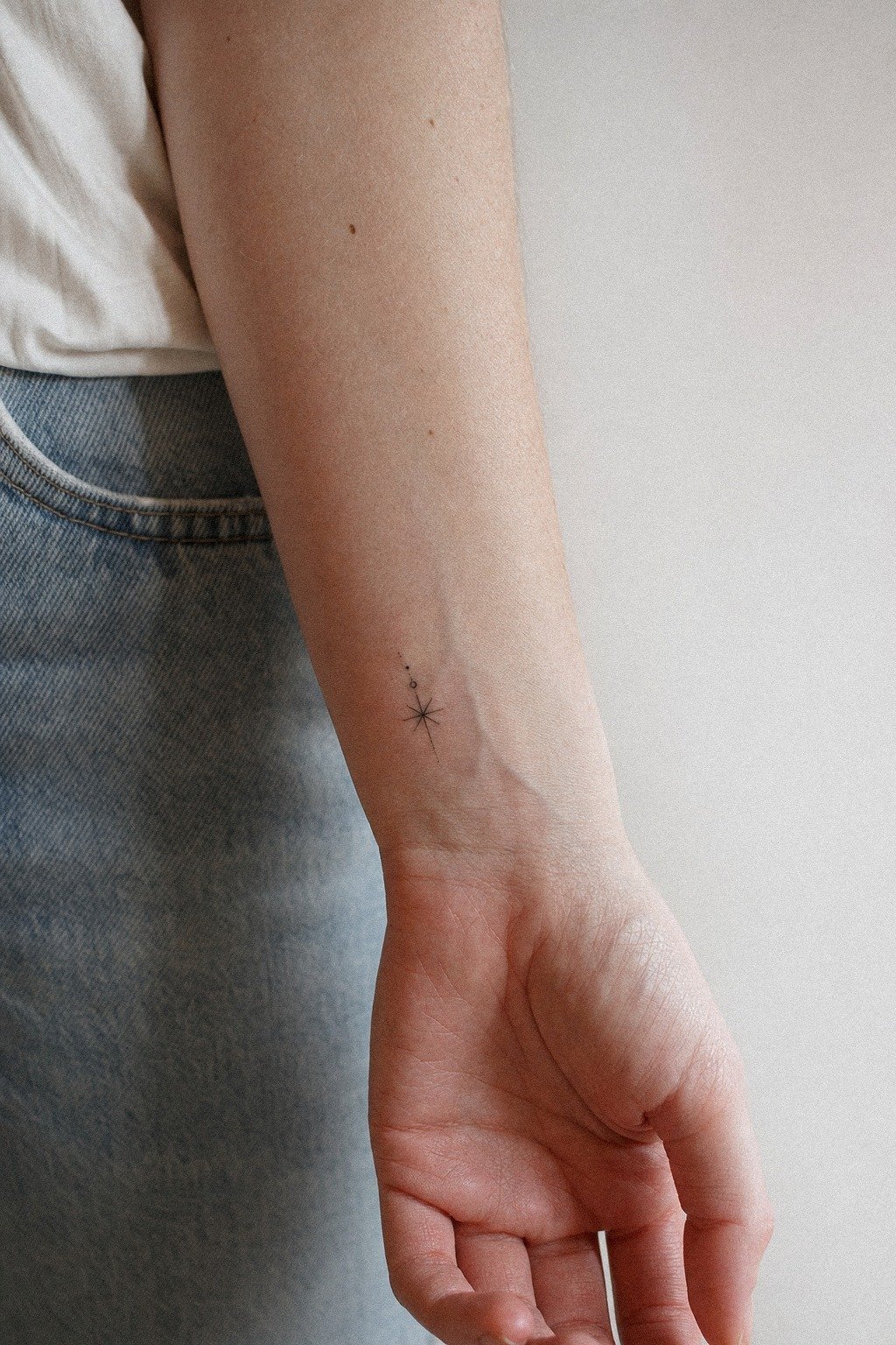 Tiny Fine Line Wrist Symbol