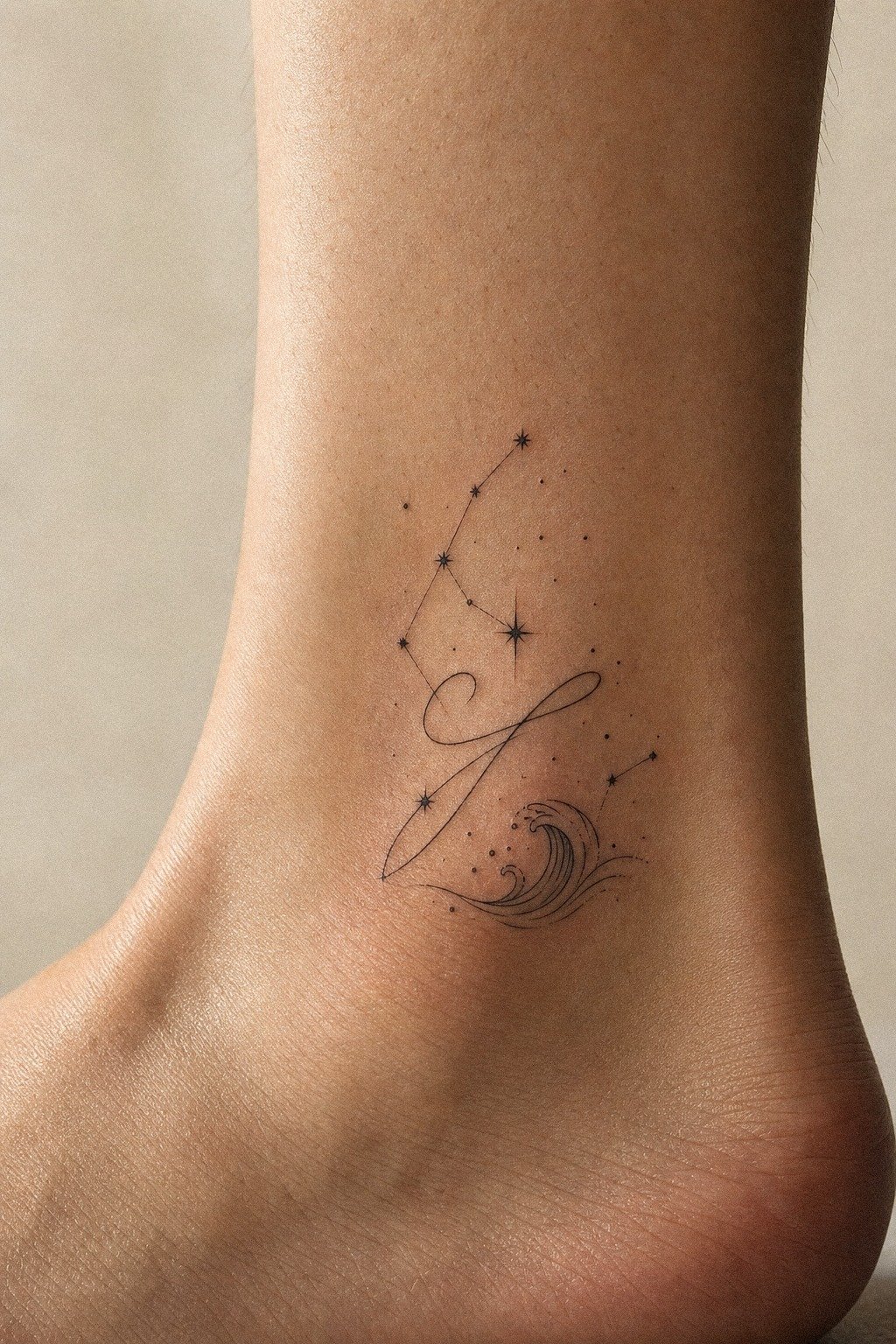 Hidden Ankle Tattoo With Personal Meaning