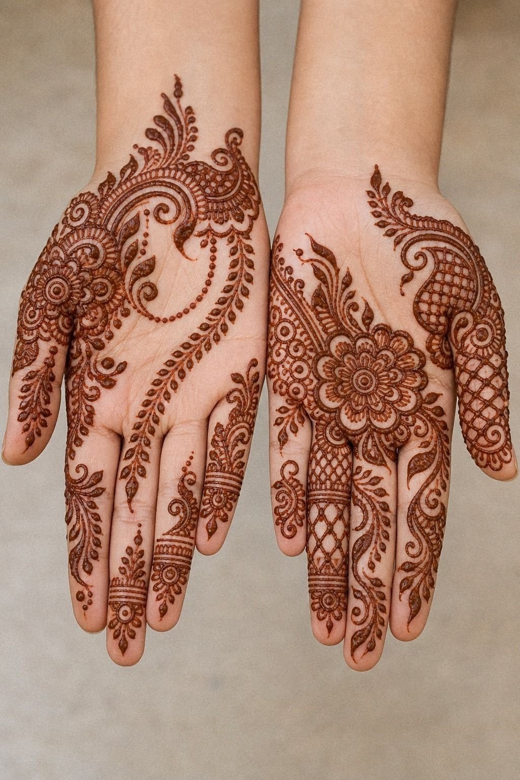 Bold Arabic Finger Trail Mehndi