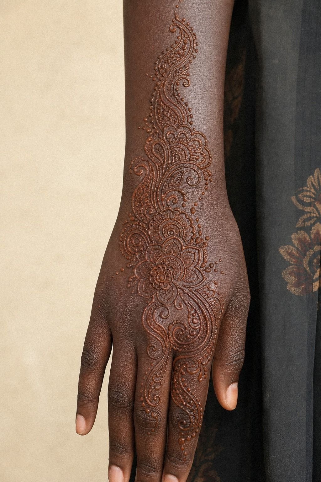Arabic Paisley Palm Mehndi Accent