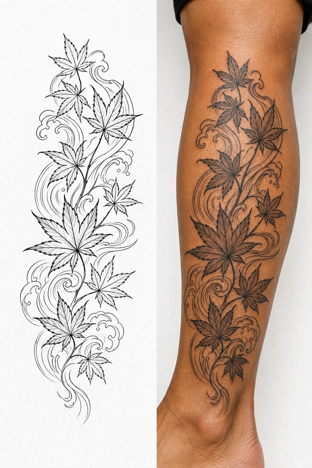 Frame a Japanese Maple Across the Calf