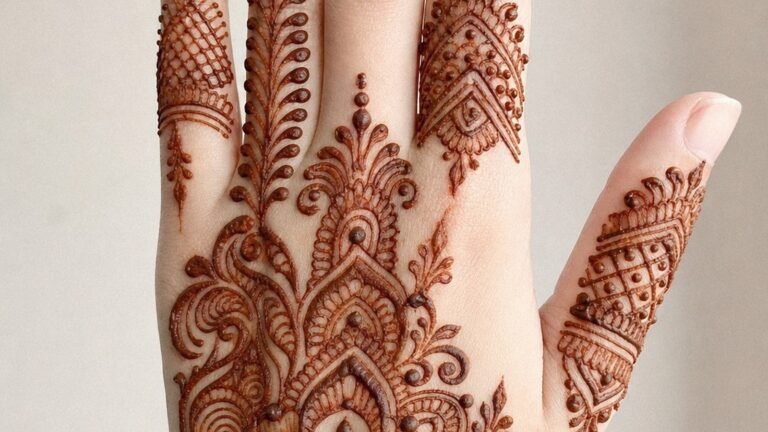 How to Draw Simple Mehndi Designs Front Hand Easy That Stay Clean