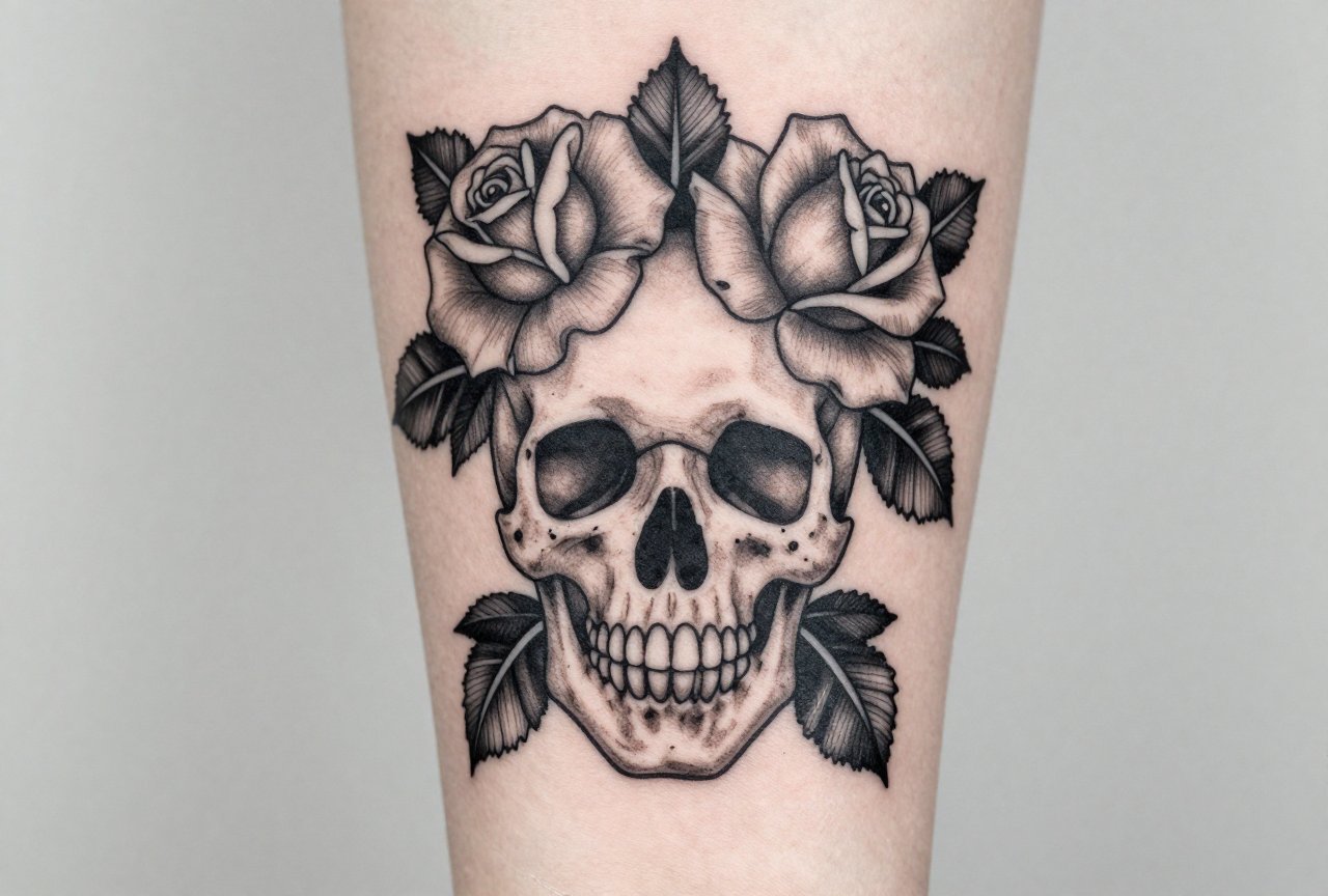 Skull Roses Tattoo Meaning: Life, Death & Everything Between