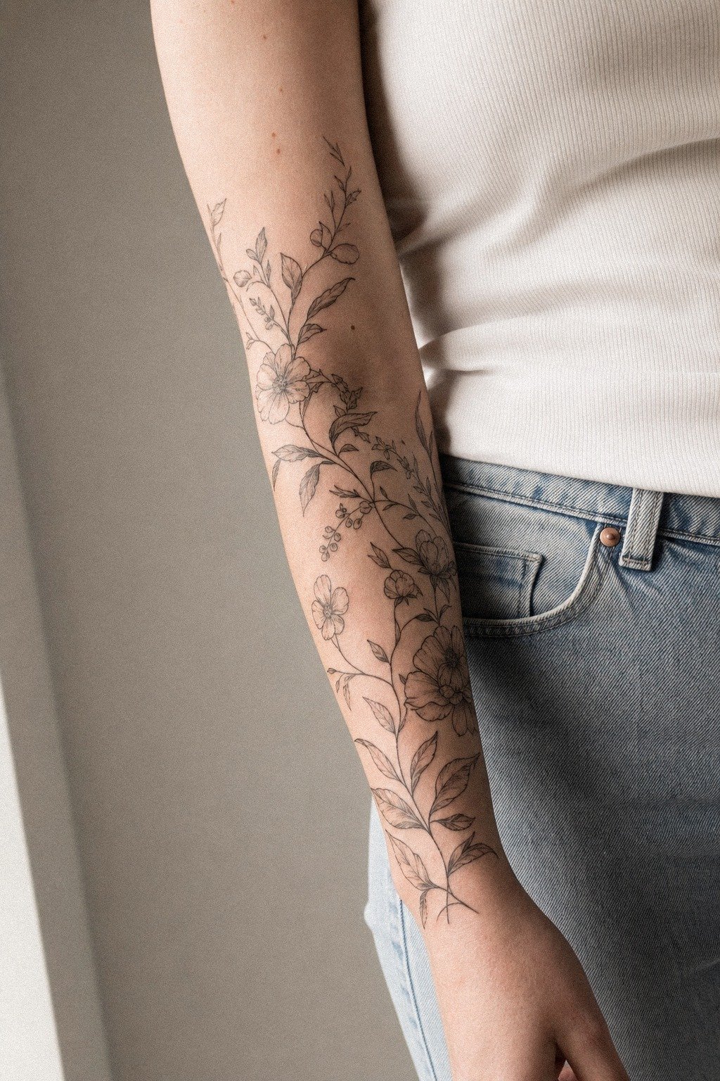 I Saved Floral Arm Sleeve References First