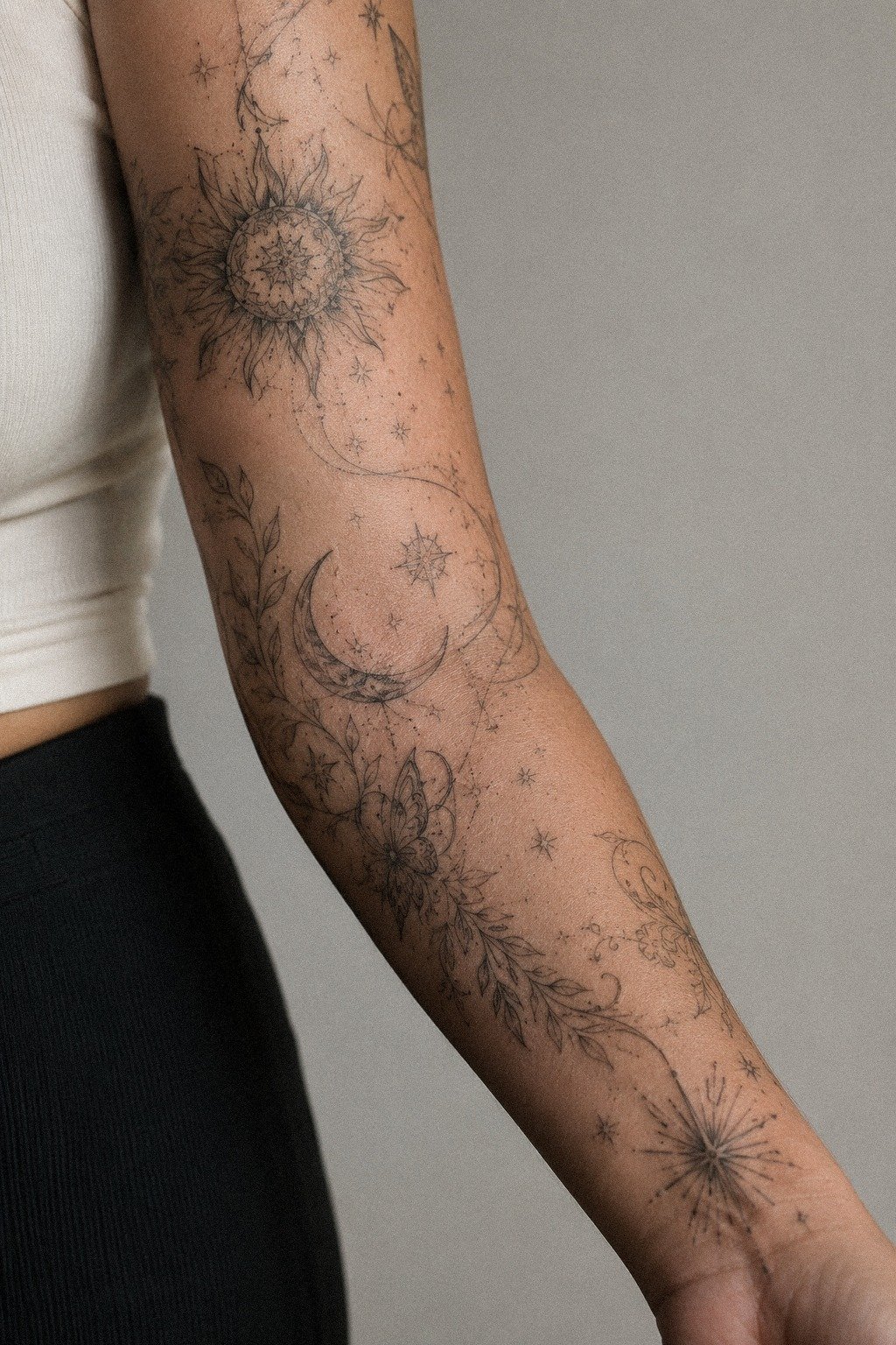 Pick a leg sleeve style that matches your ink history