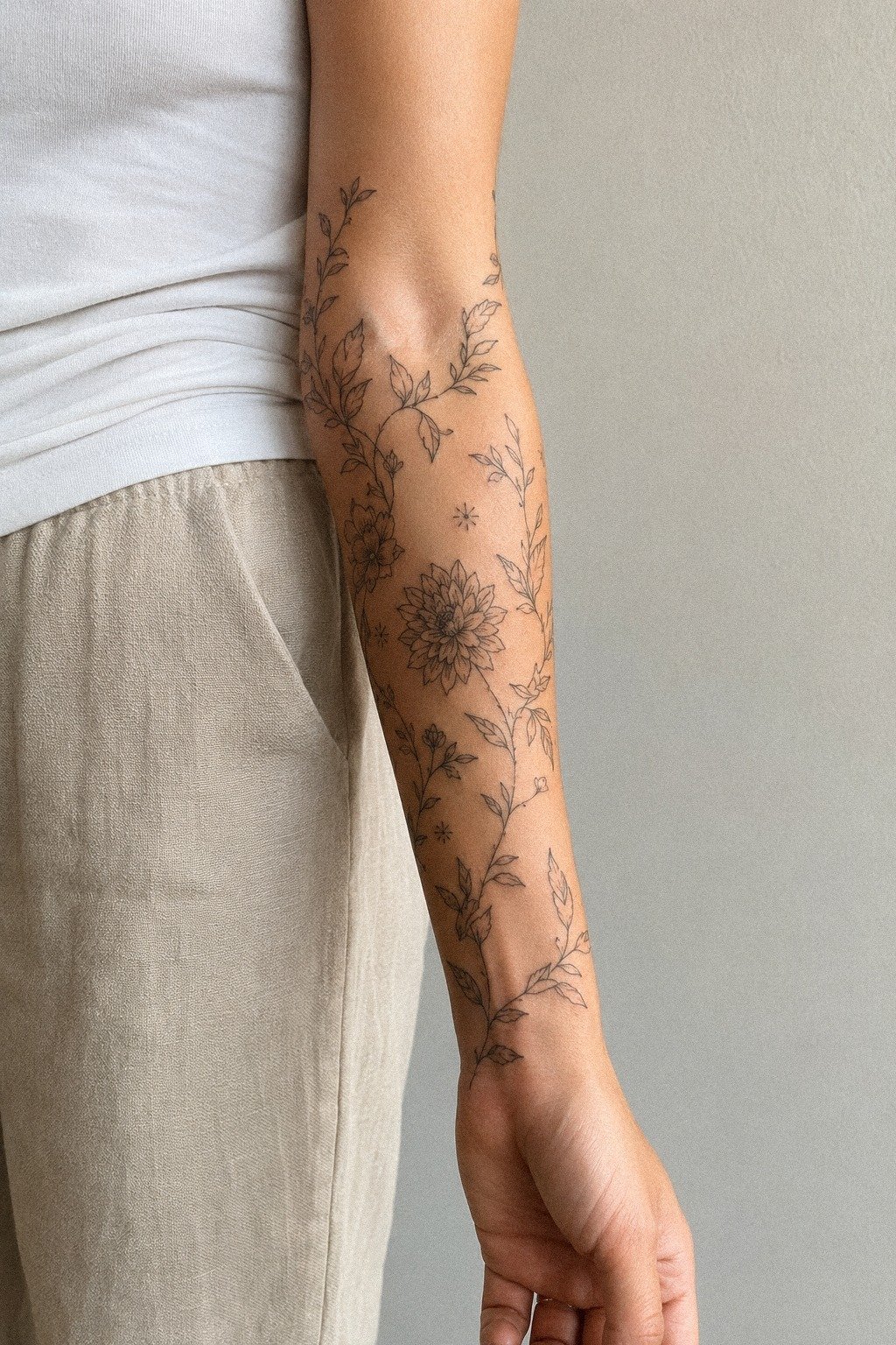 Check healed leg sleeve work before committing to an artist