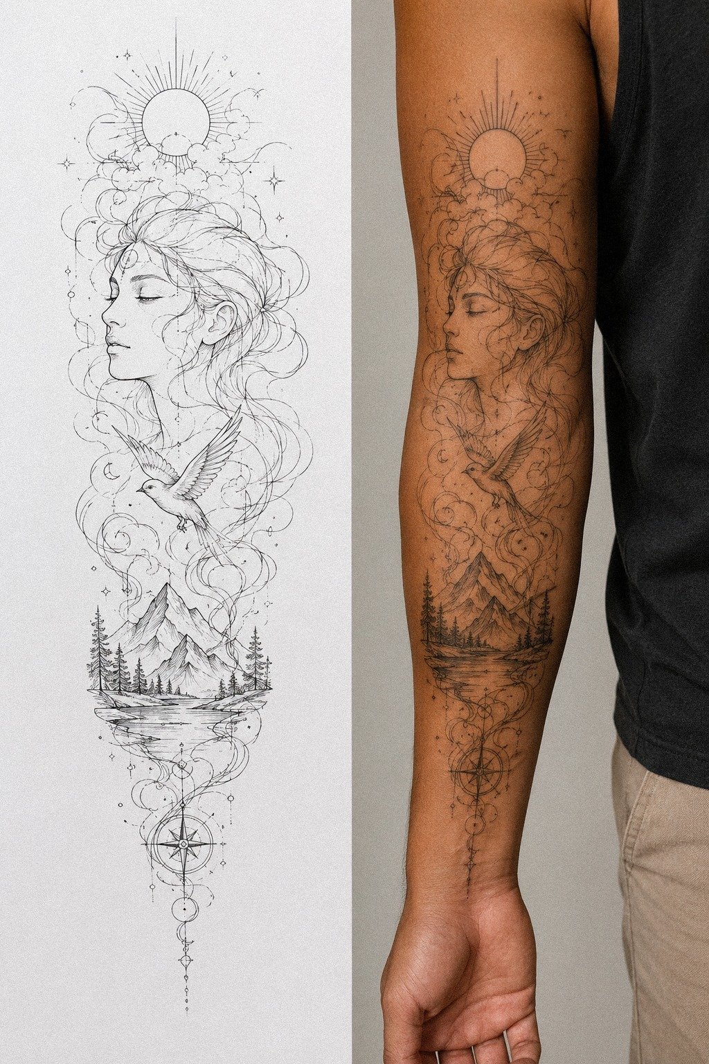 Build a leg sleeve around a single narrative thread