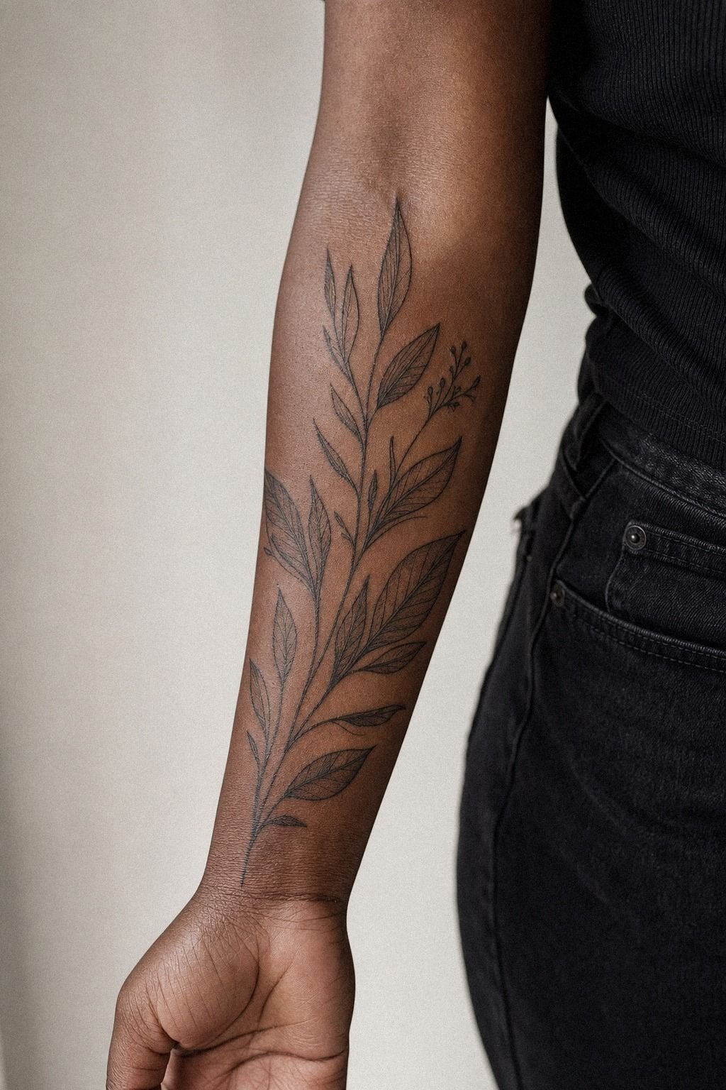 Inner Arm Botanical Sleeve Tattoo
