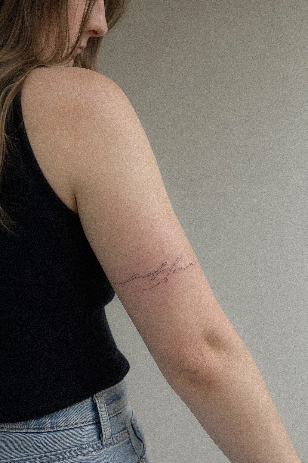 I Placed Script Along The Inner Bicep