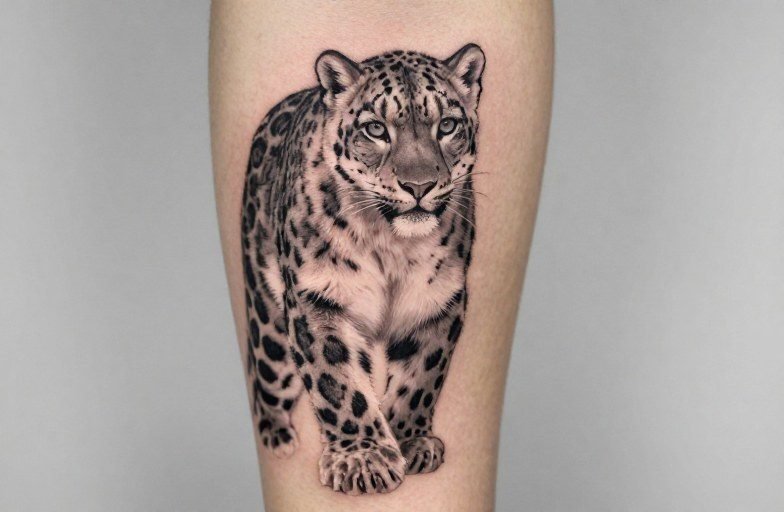 Snow Leopard Tattoo Meaning: Solitude, Stealth, and Mountain Strength