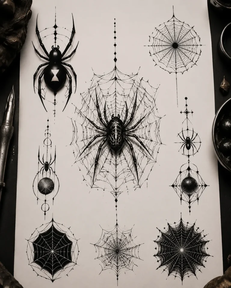 Spider Tattoo Meaning: Fate, Black Widow and the Web