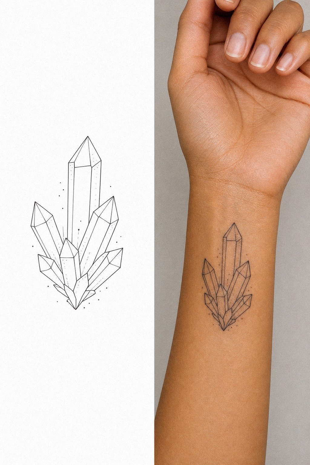 Crystal Cluster Wrist Tattoo Or Forearm Upgrade?