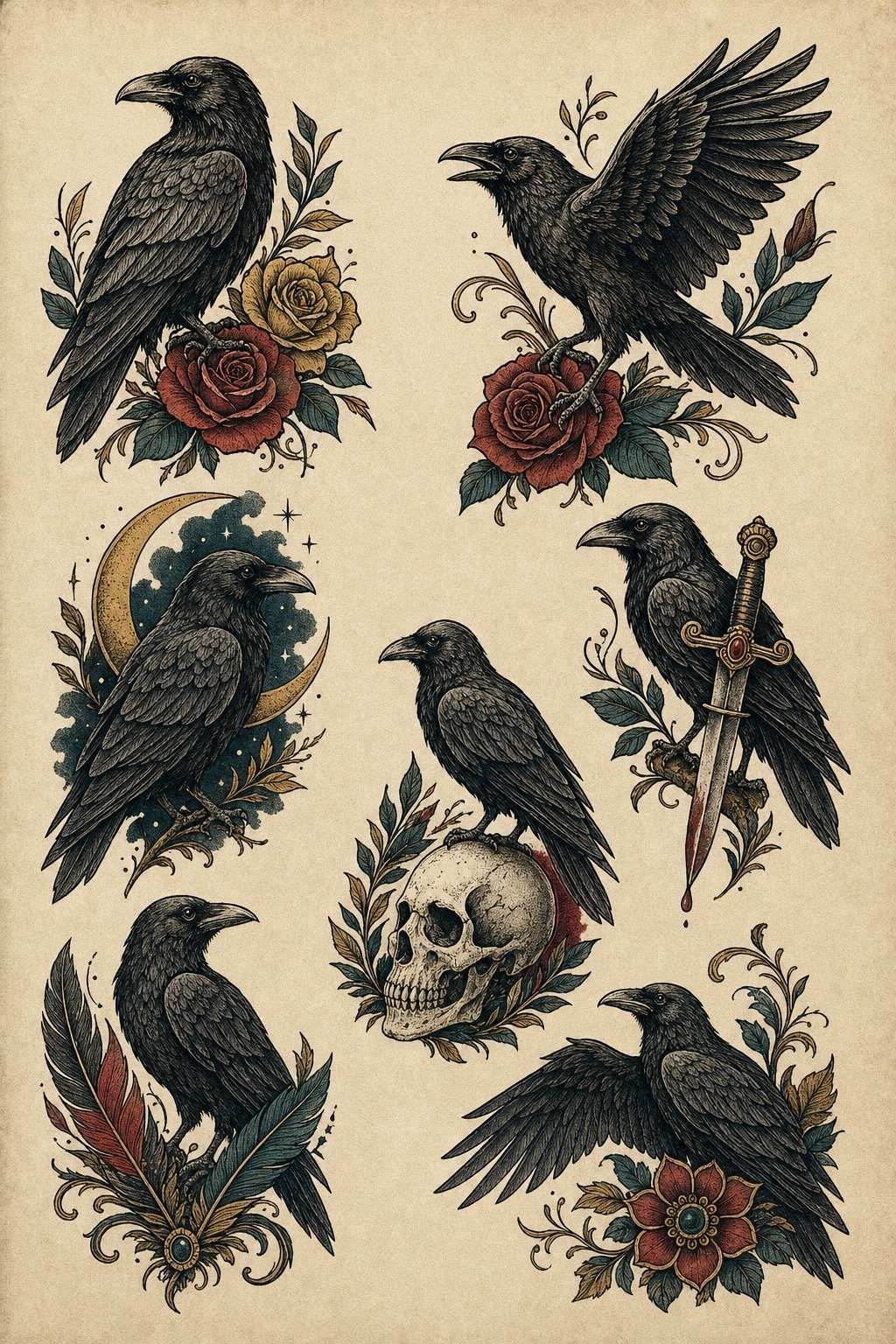 Pick A Raven Shoulder Tattoo