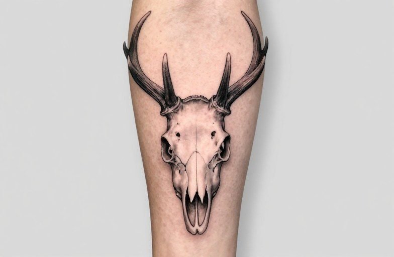 Stag Skull Tattoo Meaning: Symbolism, Design & Aging