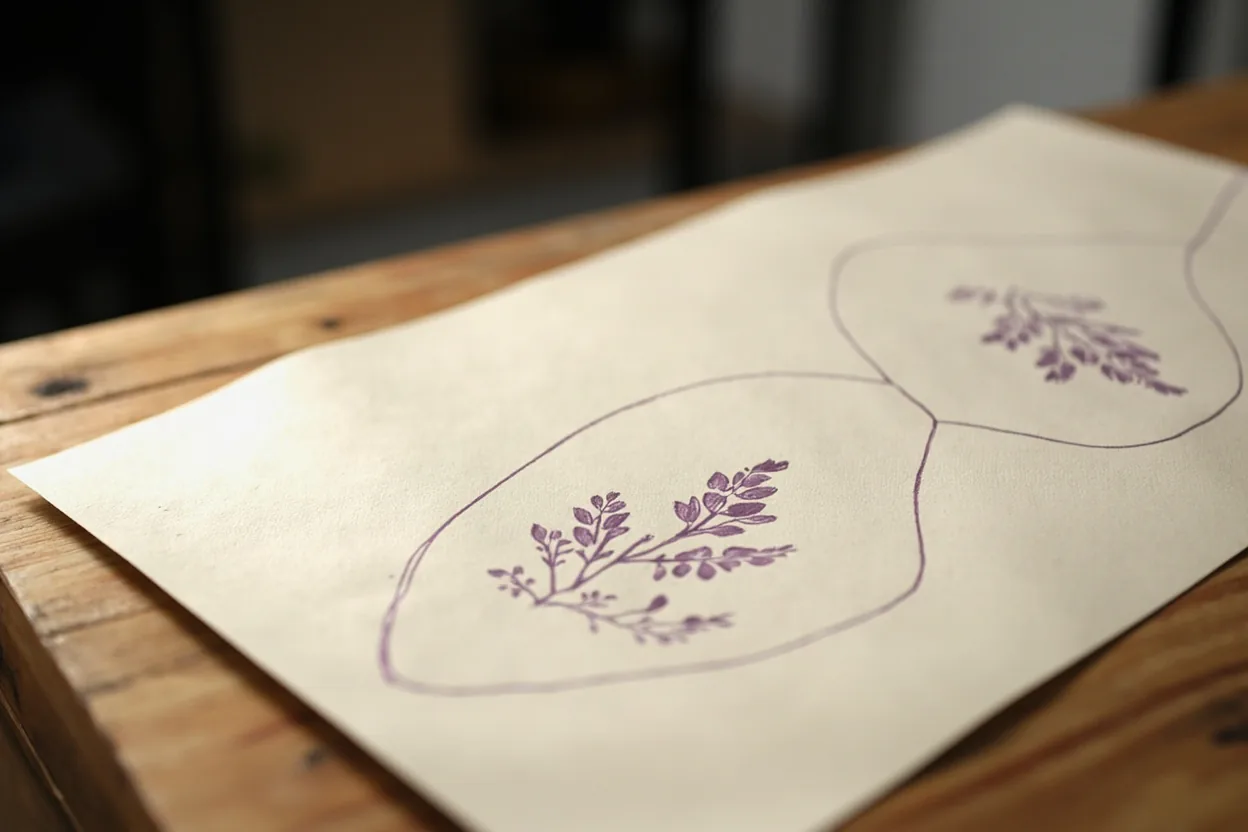 Stretch mark tattoo planning with body-aware stencil