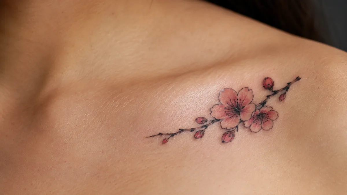 Cherry Blossom Tattoo: Beauty, Impermanence and Japanese-Inspired Ink - Small cherry blossom tattoos