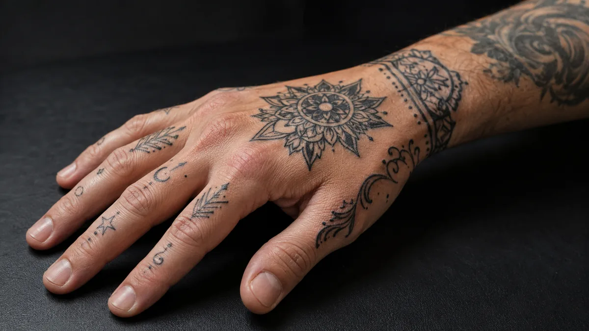 Hand Tattoos:, Pain, Fading and Styles That Last - Hand tattoo ideas by zone