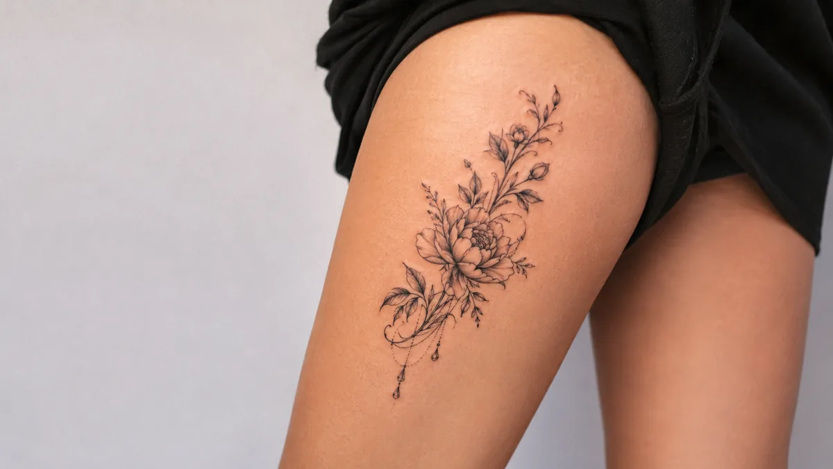 Thigh Tattoos for Women: Pain, Longevity, Sizes and Style - What to expect for a first thigh tattoo