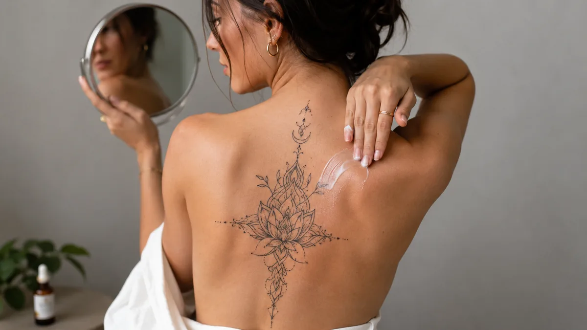 Back Tattoos for Women: Placement, Pain and Design by Zone - Healing a back tattoo when you can't see it