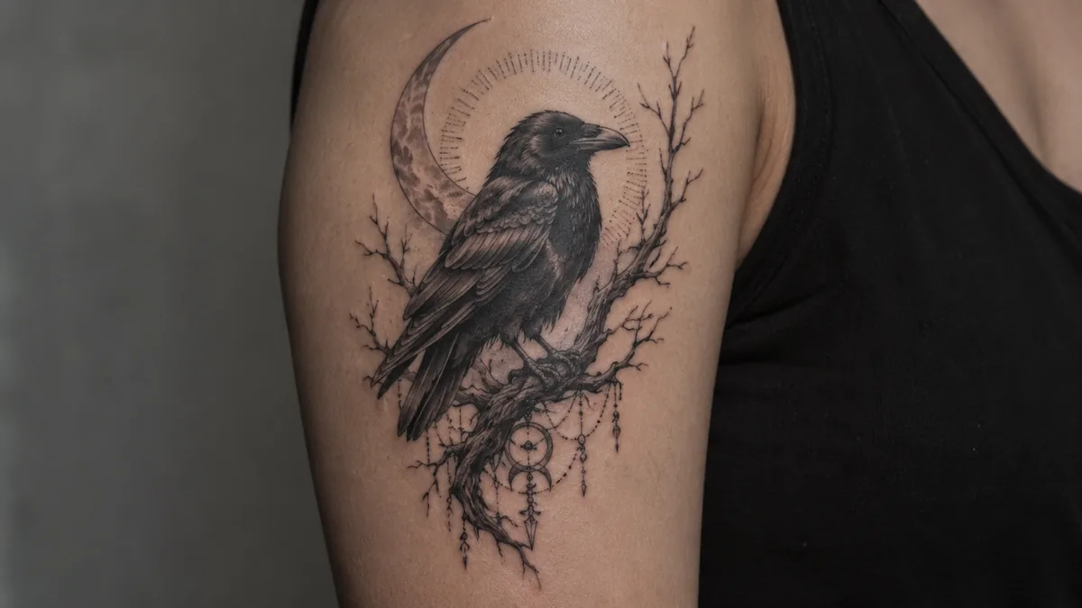 Crow Tattoo : Intelligence, Mystery, Transformation and Omen Symbolism - Crow folklore and mythology worth knowing