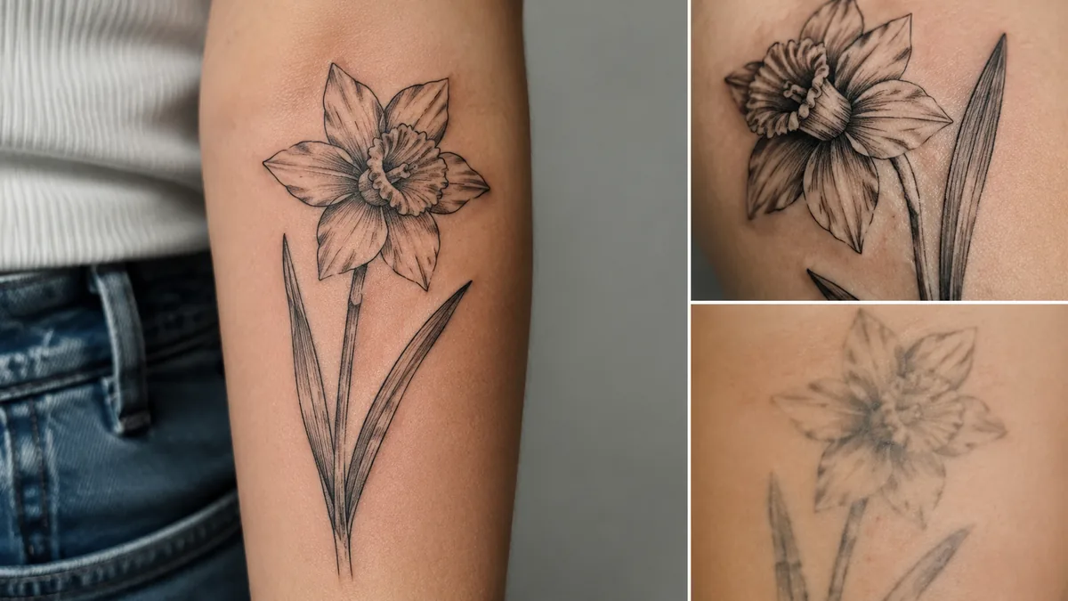 Daffodil Tattoo - Best Placements and How It Ages