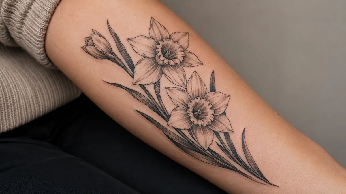 Daffodil Tattoo - The Daffodil as a Grief and Recovery Tattoo