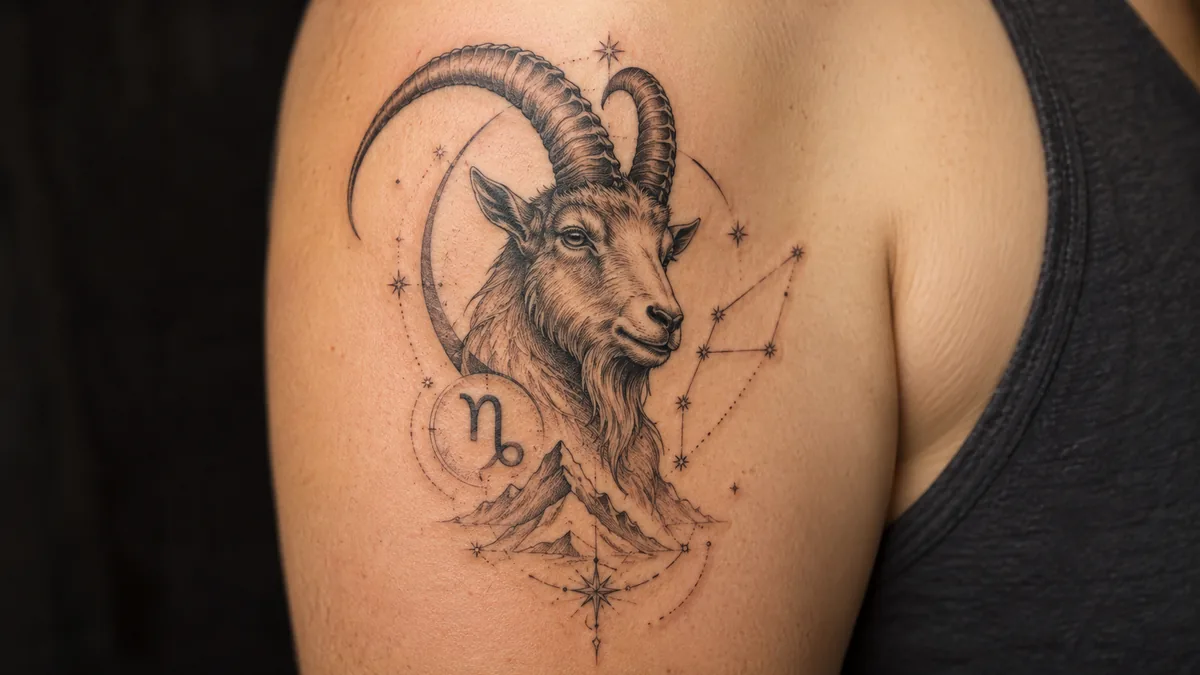 Goat Tattoo - Capricorn and Astrological Symbolism