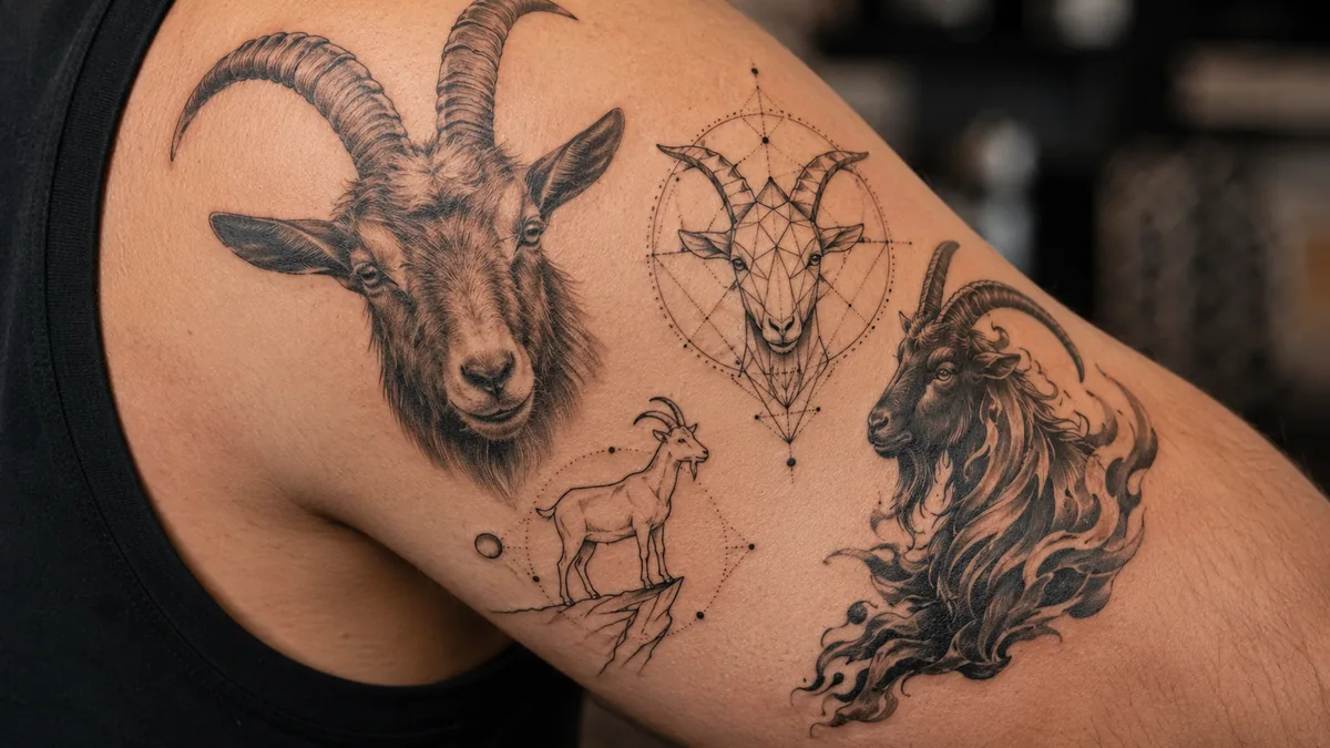 Goat Tattoo - Design Styles and Variations