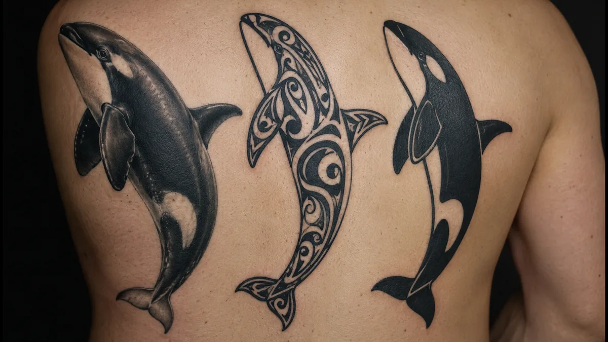 Killer Whale Tattoo - Design Variations: From Realistic to Graphic