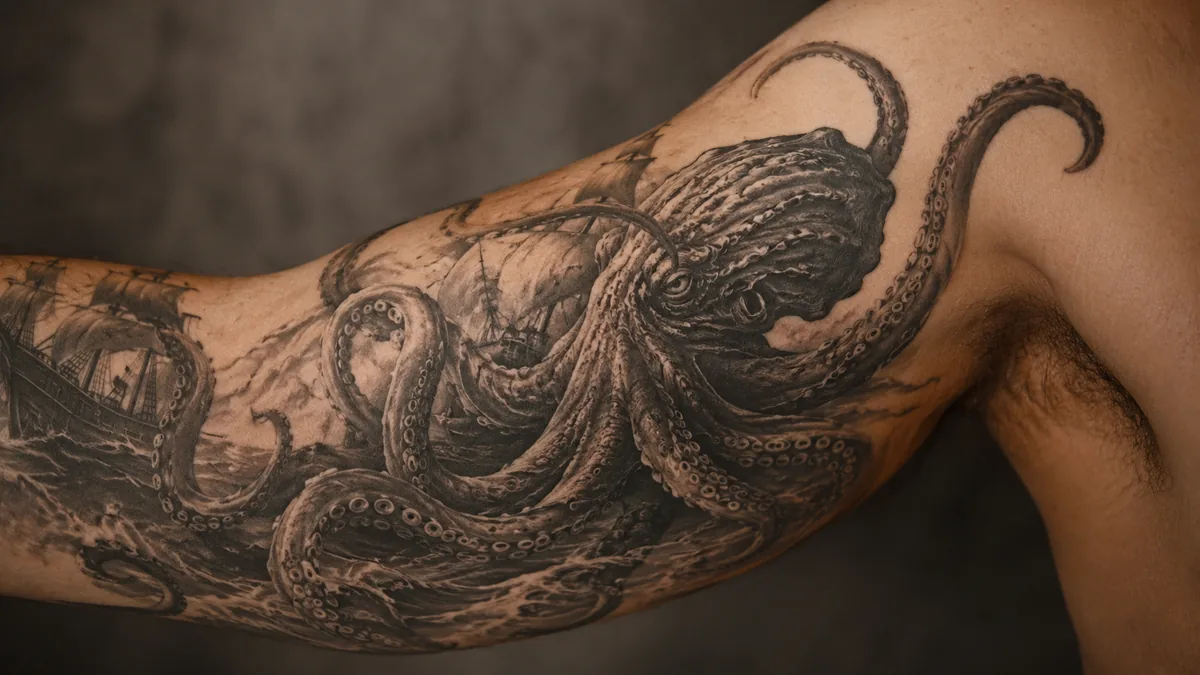 Kraken Tattoo - Core Meaning: Power and the Unknown