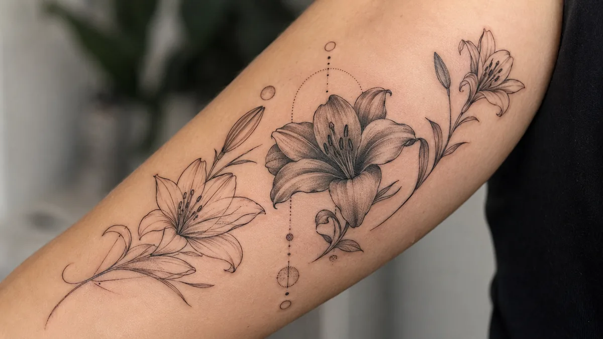 Lily Flower Tattoo - Popular Design Variations and Styles
