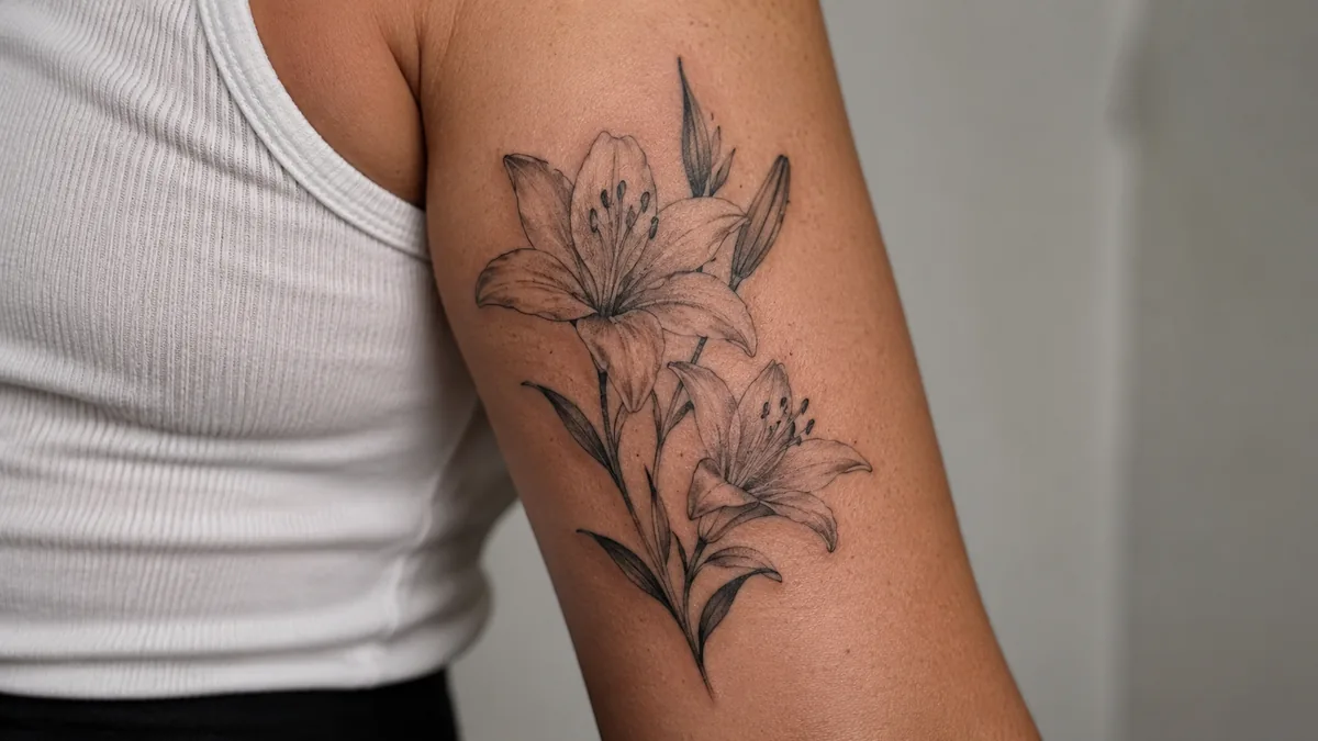 Lily Flower Tattoo - Placement and How It Ages