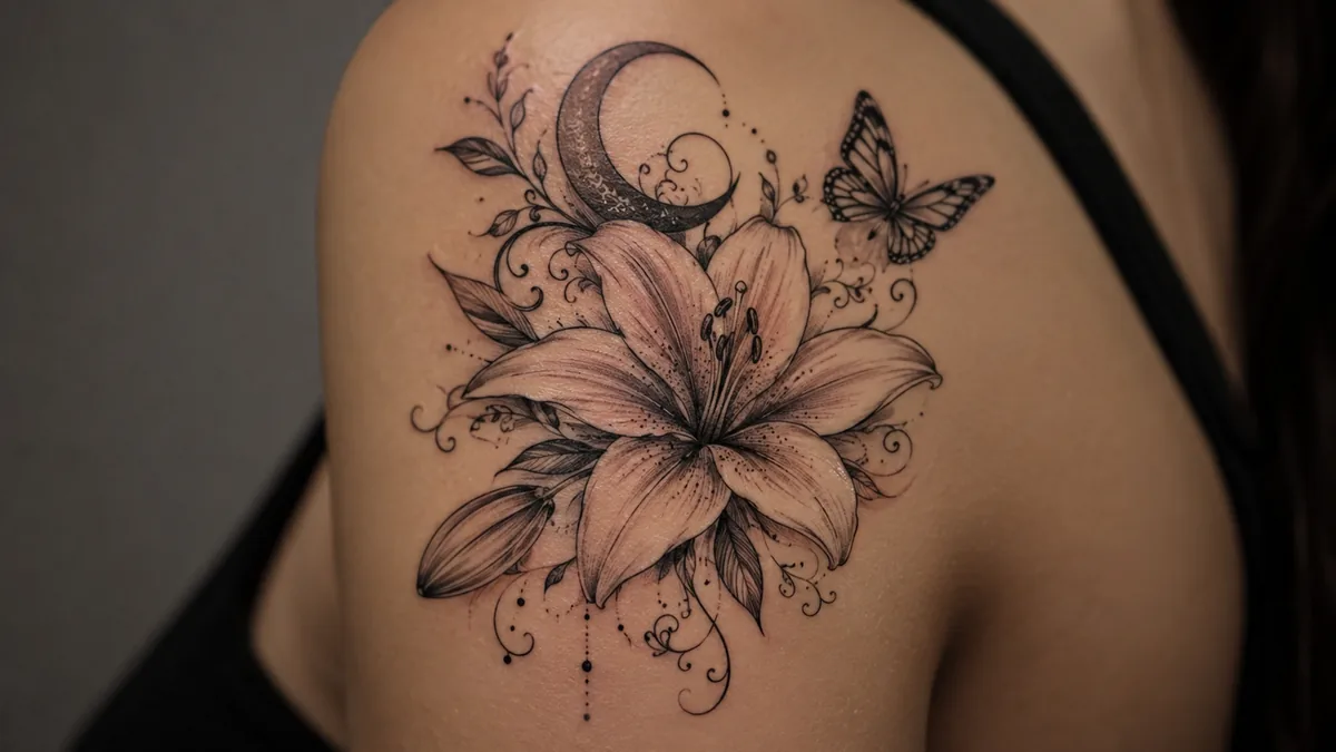 Lily Flower Tattoo - Combining the Lily With Other Elements