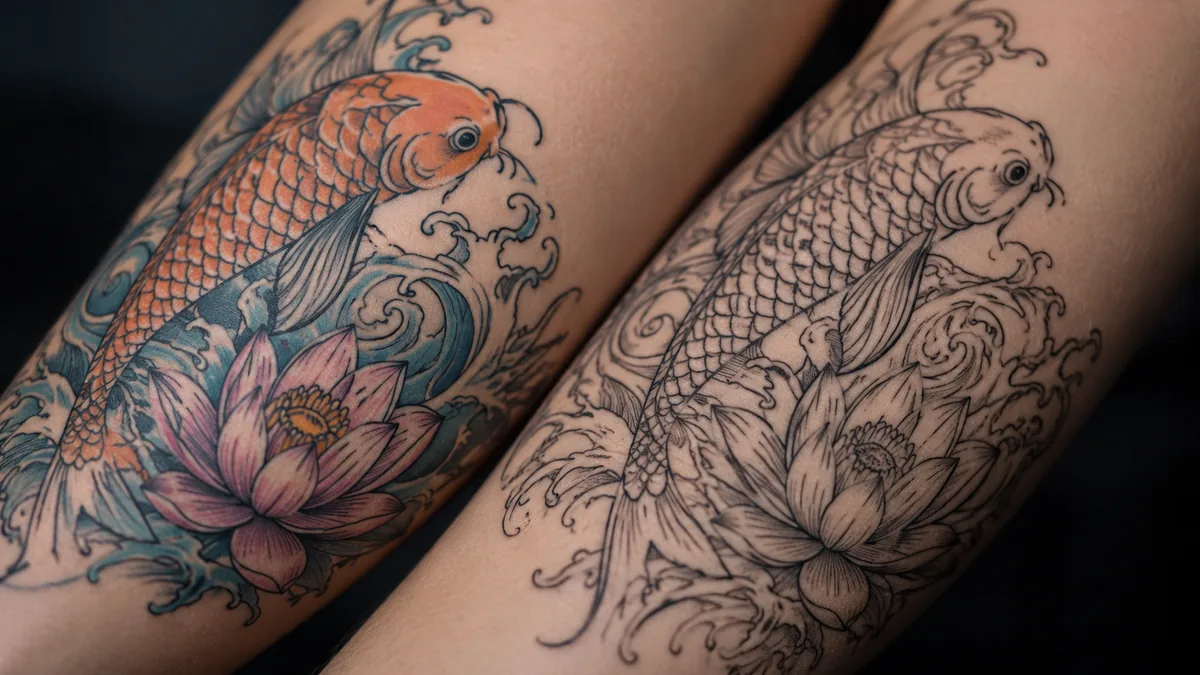 Lining Tattoo - Color vs. Black and Grey in Lining Tattoos