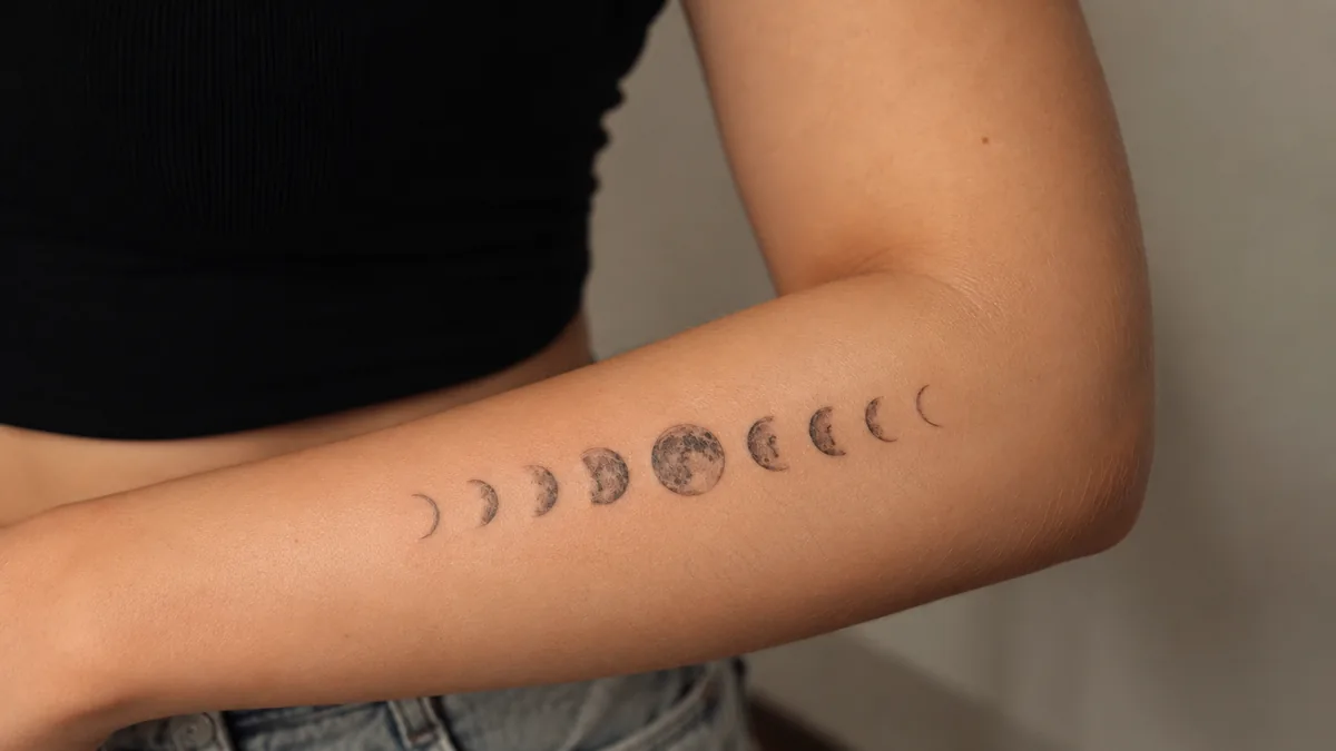 Moon Cycle Tattoo - Best Placement and How It Ages