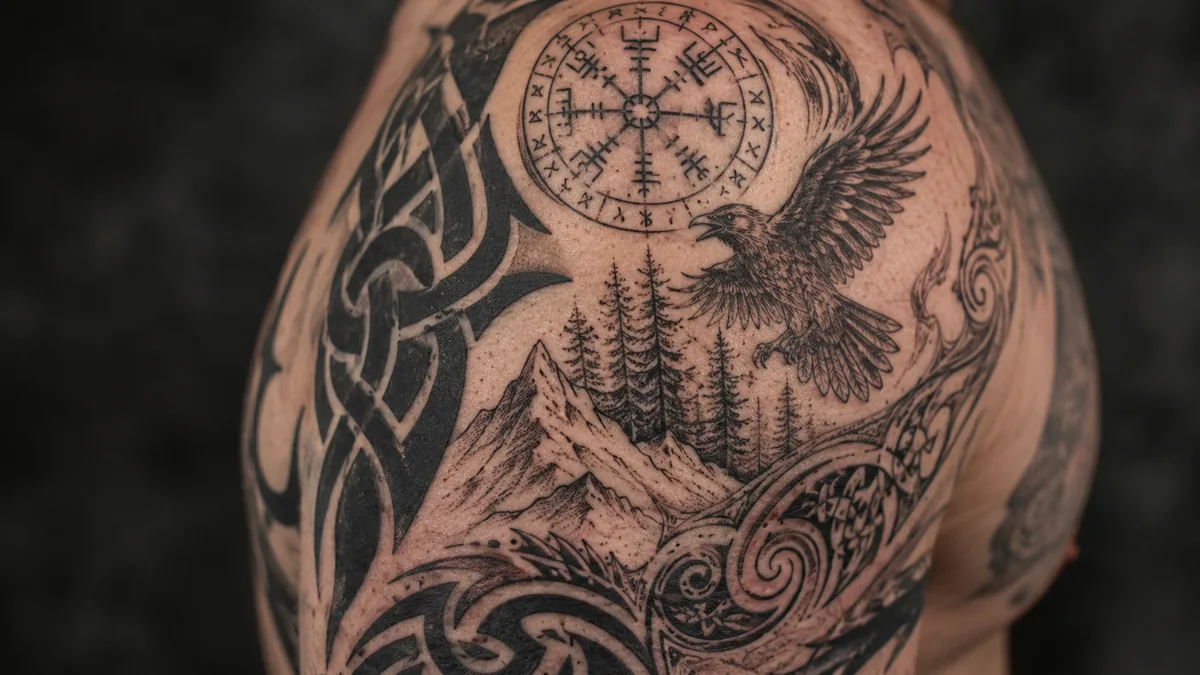 Nordic Tattoo - Style Variations: From Blackwork to Illustrative