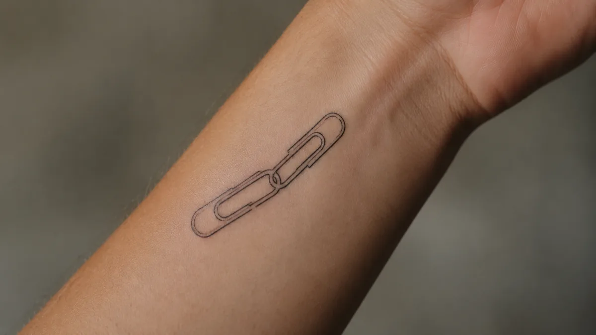 Paperclip Tattoo - Mental Health Awareness Connection
