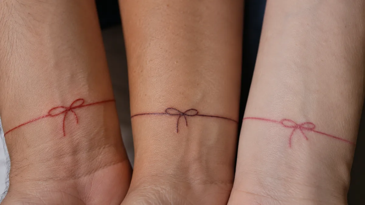 Red String Tattoo - Color Choice and What It Signals